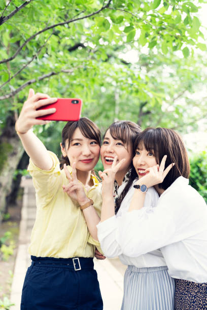 istock Group of asian woman taking a selfie. 1270358439