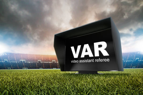 The video assistant referee scene a match official in football. The video assistant referee scene a match official in football. replay photos stock pictures, royalty-free photos & images