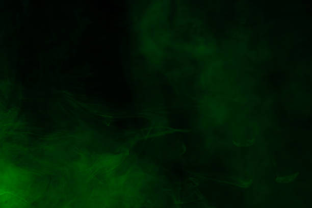 istock Green steam on a black background. 1270364302