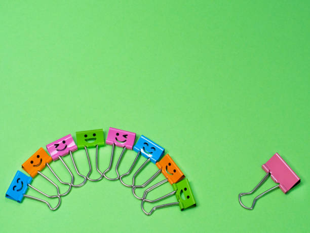 istock Funny smile metal binder clip 1270365276