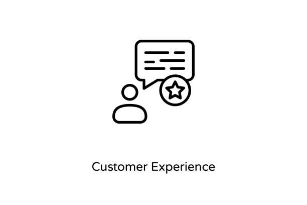 Linear Customer Experience Customer Experience icon in vector. Logotype Customer Experience business concepts outline icons- stroked, vectors customer rep icon stock illustrations