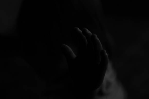 istock creepy human figure. horror illustration 1270369778