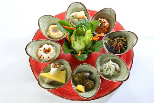 istock appetizers plate fancy presentation white background 1270369993