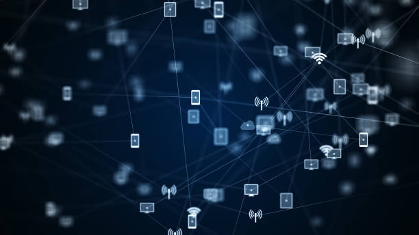 istock Internet space, technical and futuristic illustration of devices 1270372876
