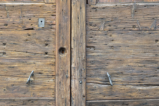 detail an old wooden door