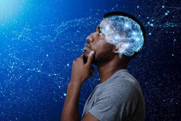 istock Thoughtful african american man watching stars, profile portrait 1270378621