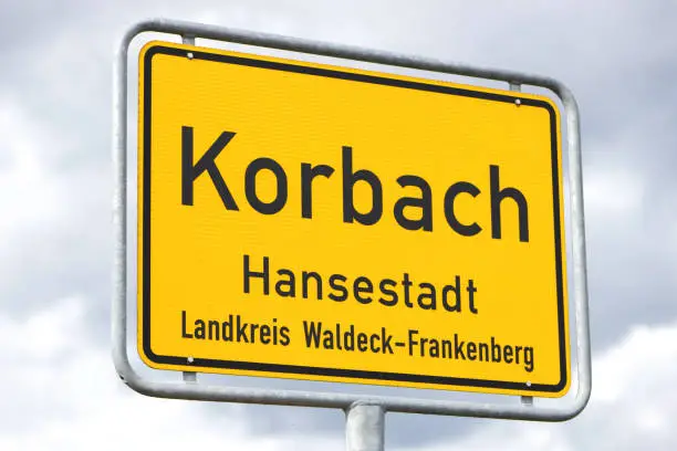 korbach city sign in germany