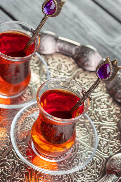 istock Turkish tea in traditional glass. creative photo 1270380182