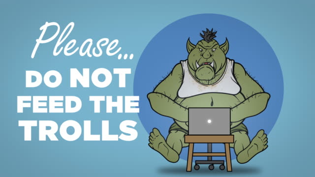 Please Do Not Feed the Trolls Sign