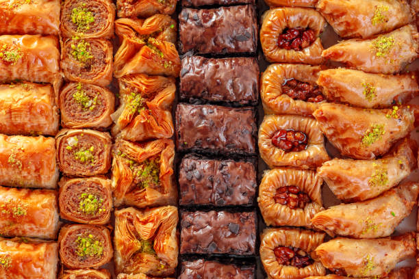 istock Turkish Dessert Baklava. close up. creative photo 1270380340
