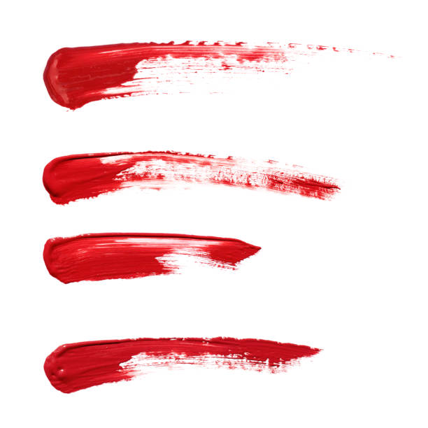 Red lipstick smear smudge swatches