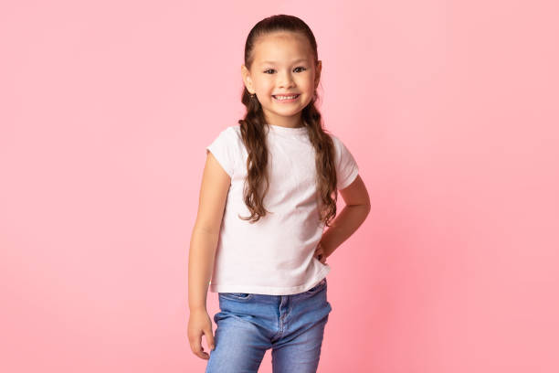 istock Casual asian girl posing and looking at camera 1270381327