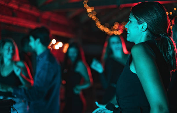 Young people at night club