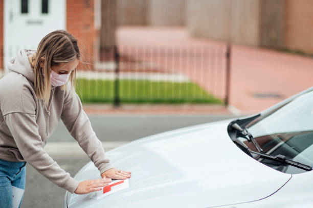Placing My L Plates On The Car