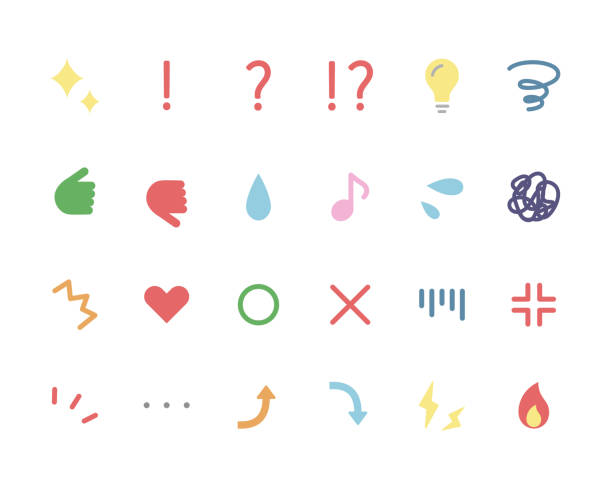 eine reihe von emoji-/symbolsymbolen, die emotionen und gefühle darstellen - sweat stock-grafiken, -clipart, -cartoons und -symbole