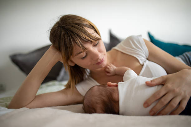 istock Mother and baby at home 1270389798