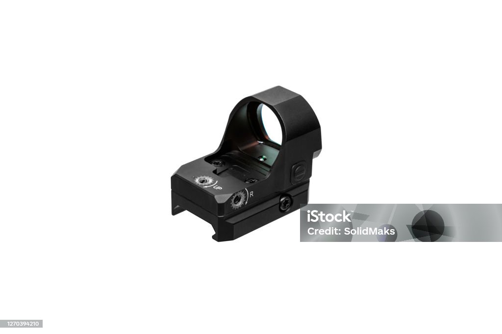 Reflex Sight Texture Modern Reflex Sight Isolate On A White Background Optical Sight For ...