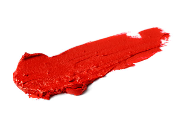 istock Red lipstick smear smudge swatch 1270396808