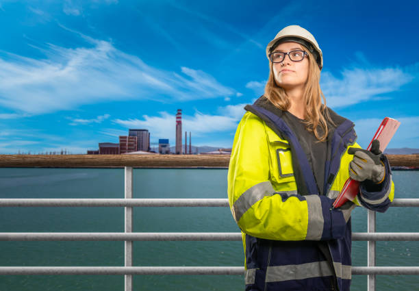 istock female engineer on a ship in safety clothing 1270400770