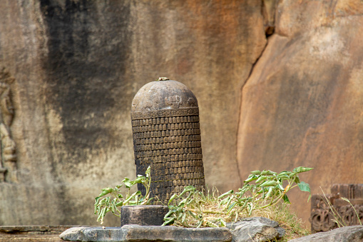 Shivling sculpture, Kalinjar Fort, Uttar Pradesh, India