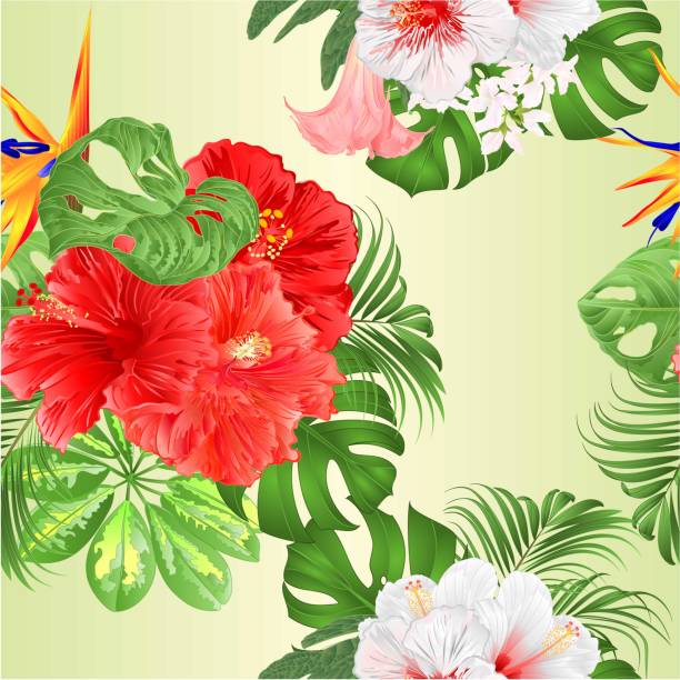 Atlanta Falcons Tropical Hibiscus Pattern Trending Summer Gift
