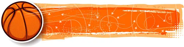Vector illustration of basketball scoring banner