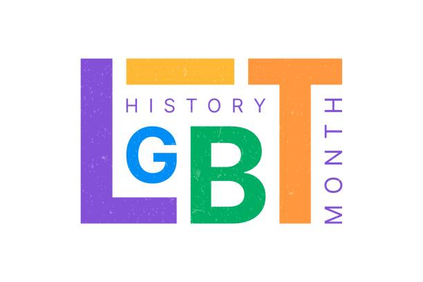 LGBT History Month horizontal banner with colorful textural text on white background. Building community and representing a civil rights statement about the contributions of the LGBTQ people. LGBT History Month horizontal banner with colorful textural text on white background. Building community and representing a civil rights statement about the contributions of the LGBTQ people. lgbt history month stock illustrations