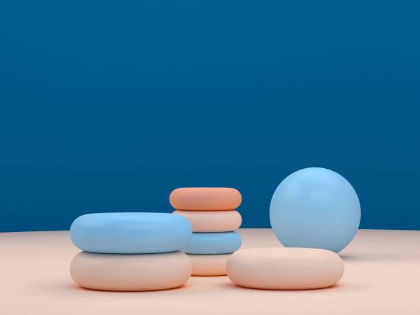 istock Minimal scene with podium and abstract background. 1270404160