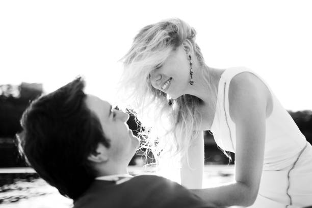 istock Wedding couple bride and groom together forever black and white image 1270408113