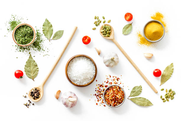 istock Pattern of spices herbs and flavoring - top view 1270414550