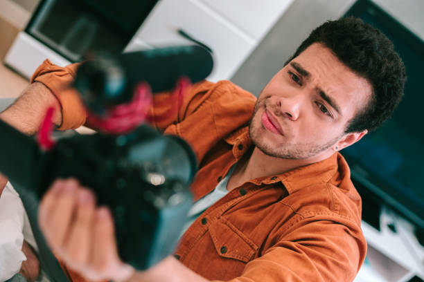 istock Skeptical expression of the face of young blogger 1270415603