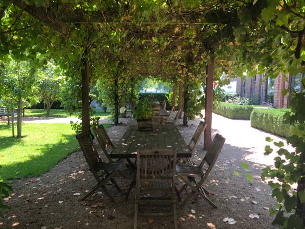 istock Outdoor garden table 1270416578