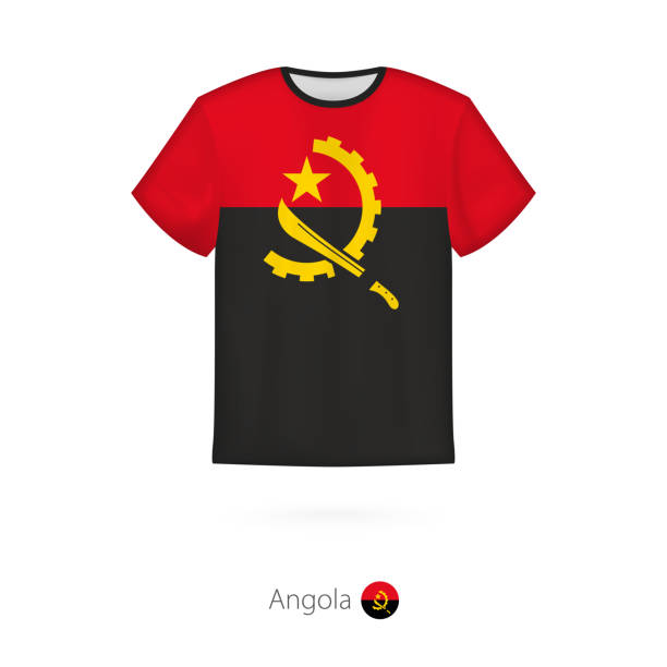 istock T-shirt design with flag of Angola. 1270416917