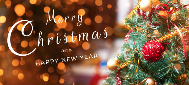 istock Merry Christmas background, christmas tree in flat 1270417338