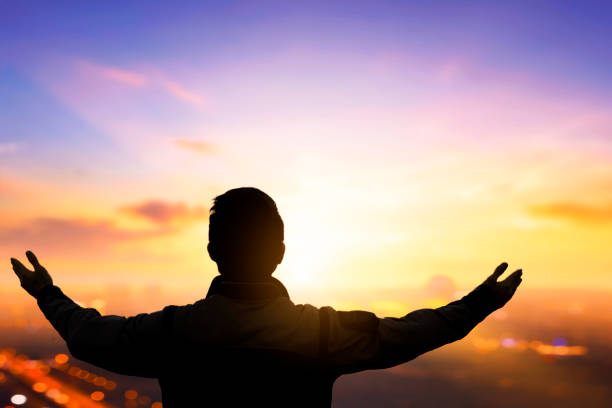 istock Freedom concept: man feeling free in a beautiful natural setting 1270423170