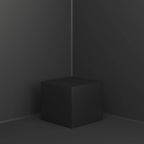 Black Friday podium, product display mock up on studio lighting background. 3D rendering illustration.