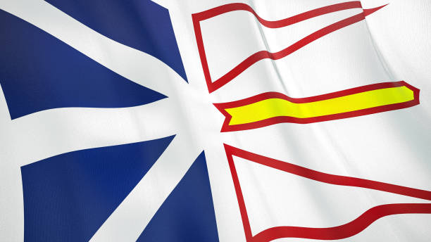 istock The flag ofNewfoundland and Labrador3D illustration. 1270425230