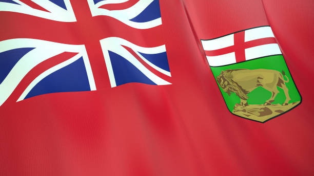 istock The flag ofManitoba3D illustration. 1270425237