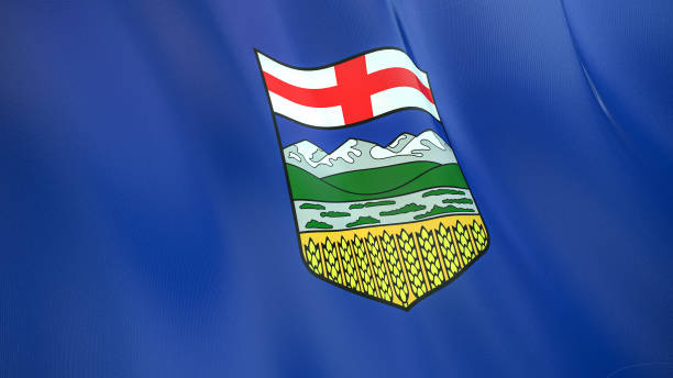 istock The flag ofAlberta3D illustration. 1270425861