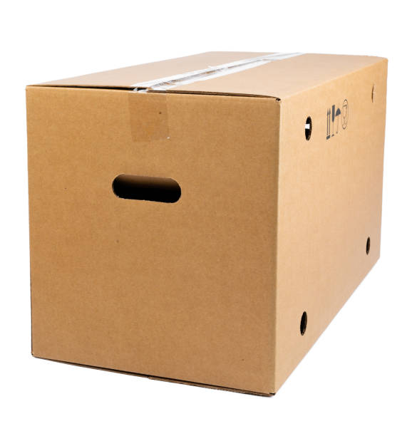 istock Cardboard brown box isolated on white background 1270426246