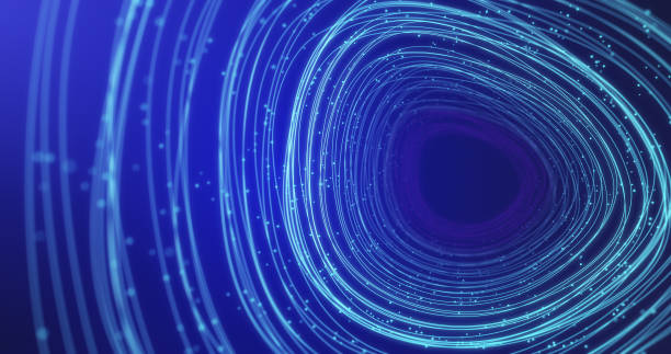 istock Abstract Tunnel Wormhole Shape Through Time And Space. 3D Illustration Render 1270426324