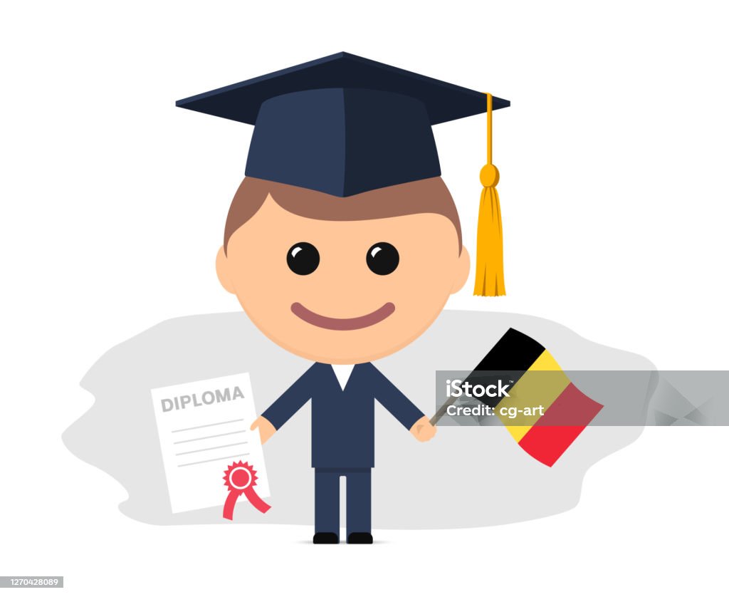Phim Hoạt Hình Tốt Nghiệp Với Mũ Tốt Nghiệp Cầm Bằng Tốt Nghiệp Và ...