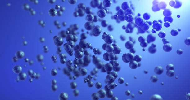 istock Abstract Cosmic Balls Background With Depth Of Field Effect. 3D Illustration Render 1270431792