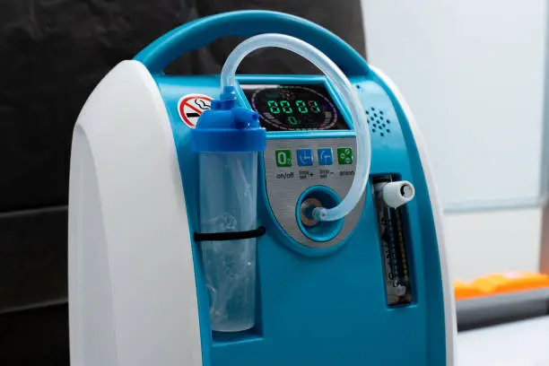 Photo of Oxygen concentrator bar gauge measurement liter