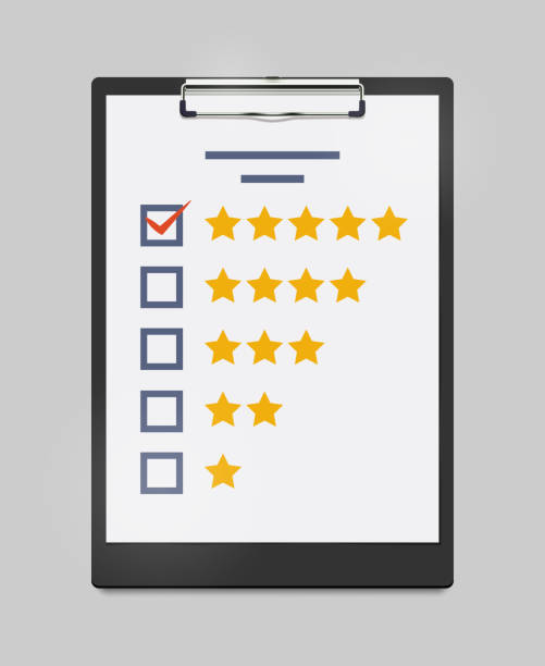 istock Vector Illustration of Clipboard with Rating or Evaluation Form 1270433851