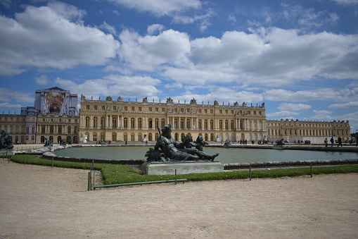The gardens of the Royal Palace of Versailles located in Versailles in the Ile-de-France region of France