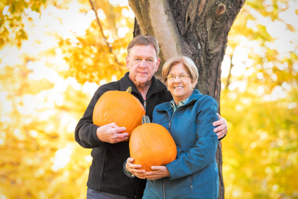 istock Happy Retired Couple in the Fall 1270438136