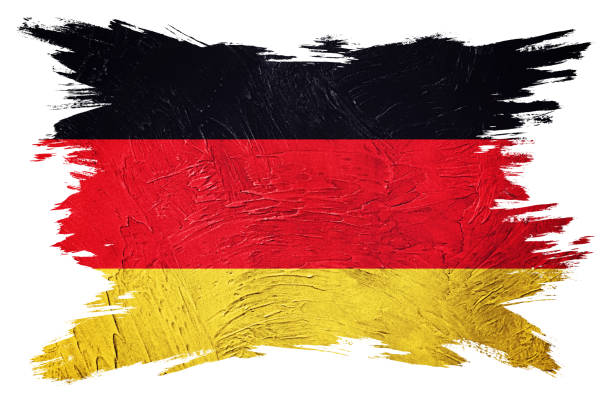 istock Grunge Germany flag. German flag with grunge texture. Brush stroke. 1270440725