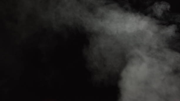istock Soft Fog in Slow Motion on Dark Backdrop. Realistic Atmospheric Gray Smoke on Black Background. White Fume Slowly Floating Rises Up. Abstract Haze Cloud. Animation Mist Effect. Smoke Stream Effect 4K 1270443895