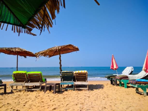 istock Relaxing sea view Candolim beach Goa 1270445295